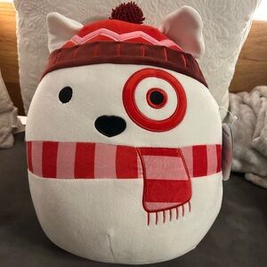 Squishmallows Red and White Winter Plush